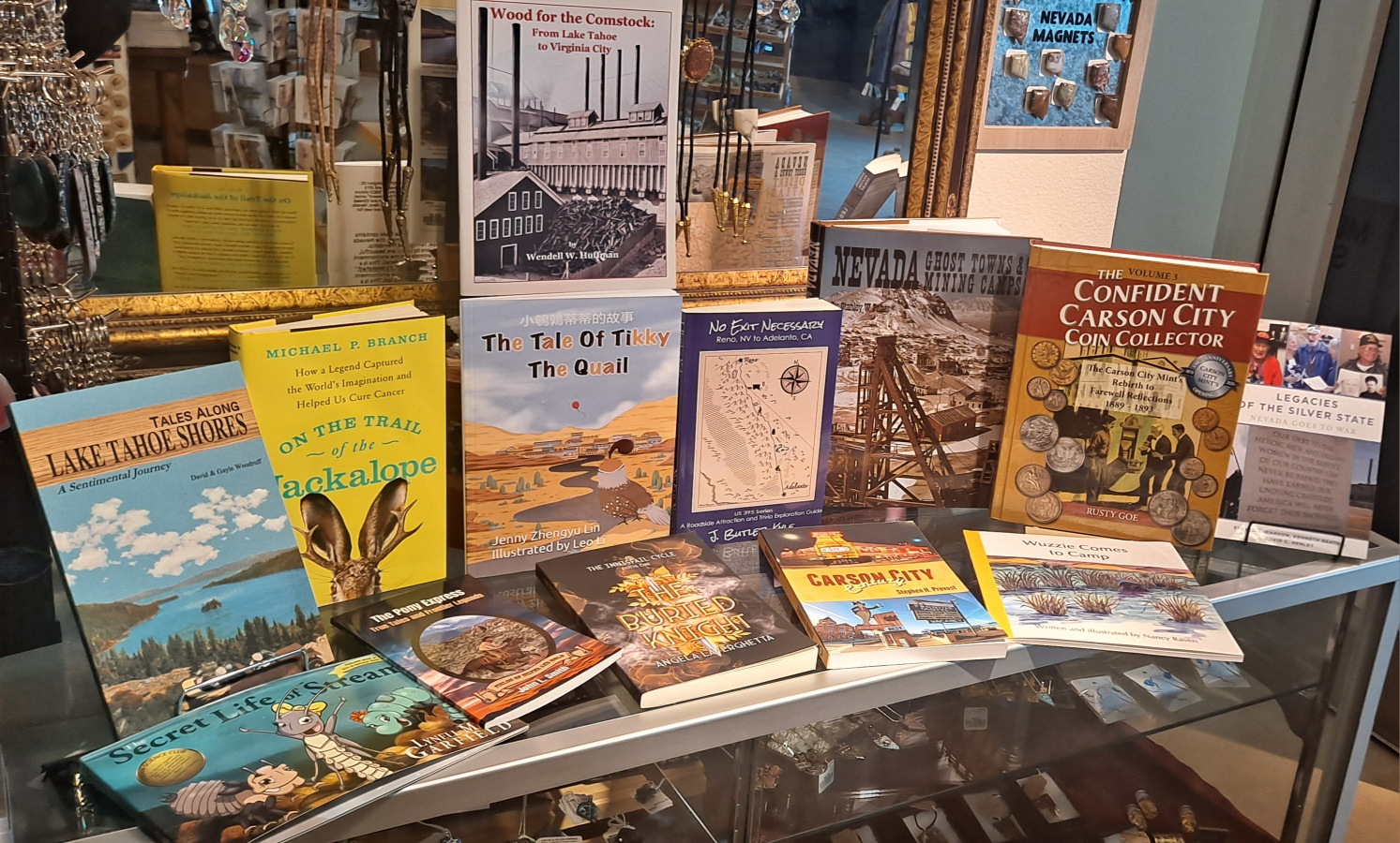 Book titles ranging from Nevada history to children's stories are available at the Museum Store.
